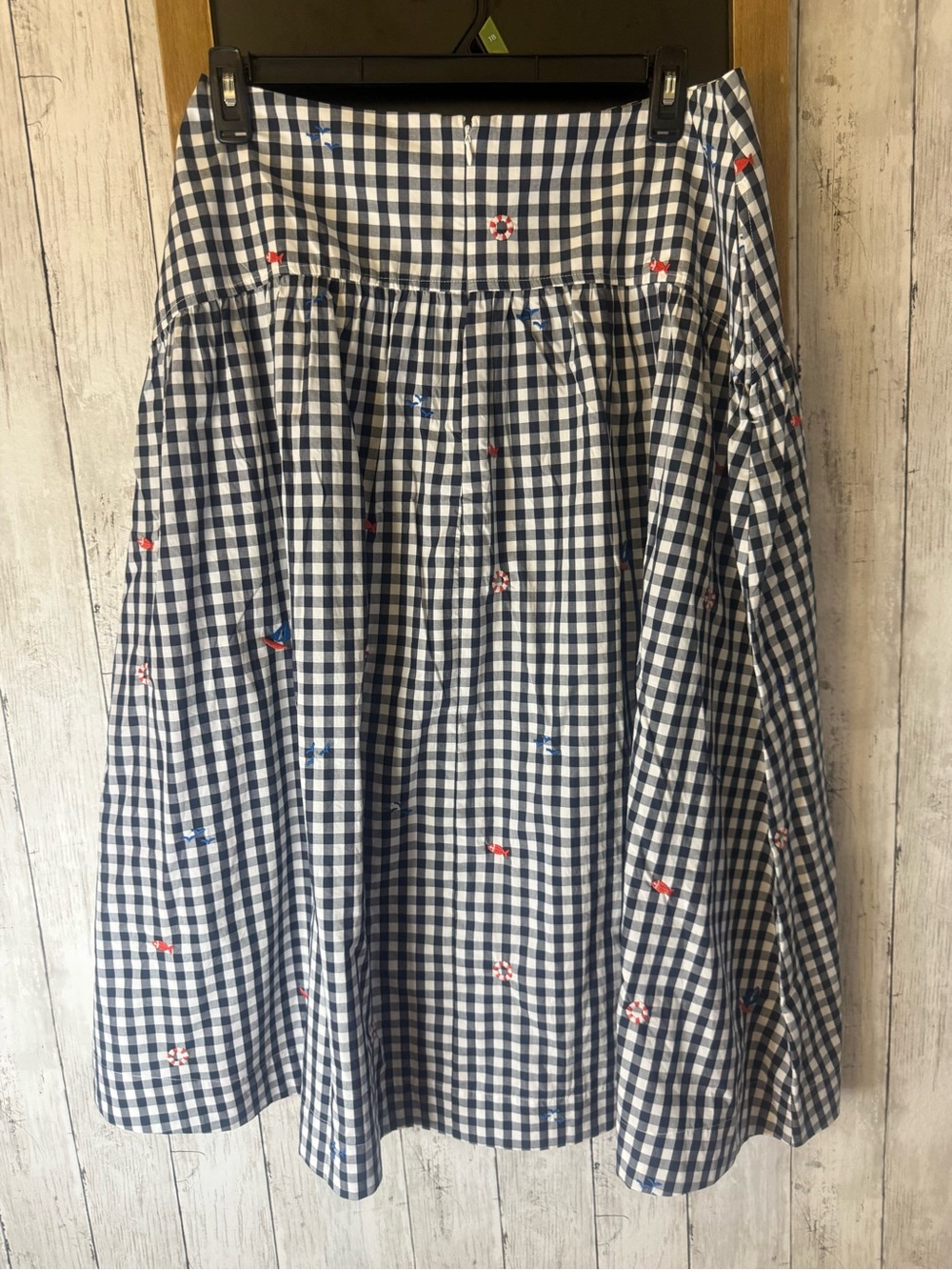 NWT Free Assembly Maxi Skirt Size 10 Nautical Plaid